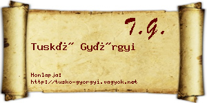 Tuskó Györgyi névjegykártya