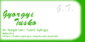 gyorgyi tusko business card