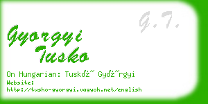 gyorgyi tusko business card